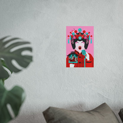 Giclée-Kunstdruck – Peking-Opernkunst – Der Sänger 
