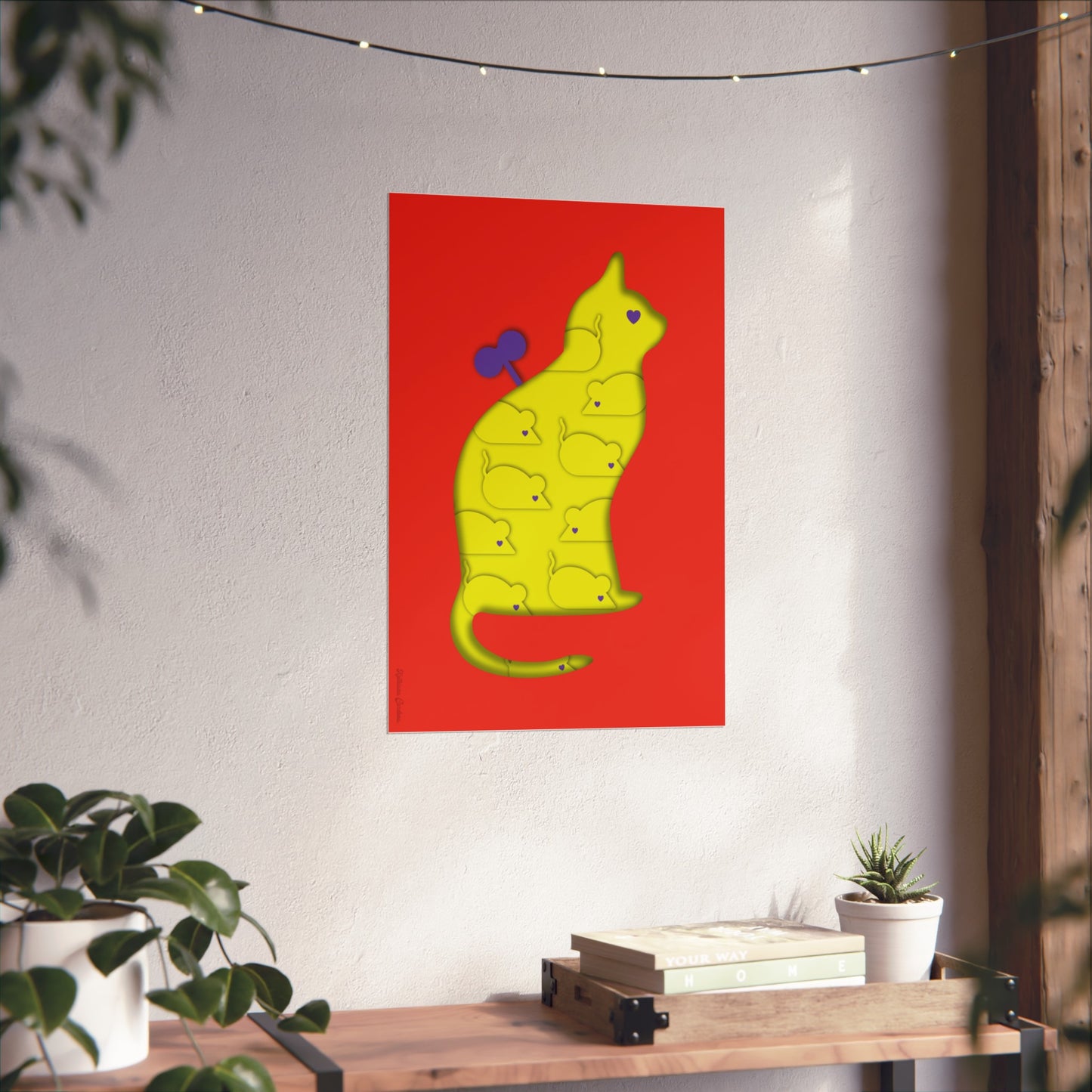 Giclée Fine Art Print  - Coexistence red lemon