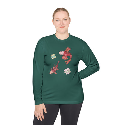Unisex Lightweight Long Sleeve Tee Vplants - Koi
