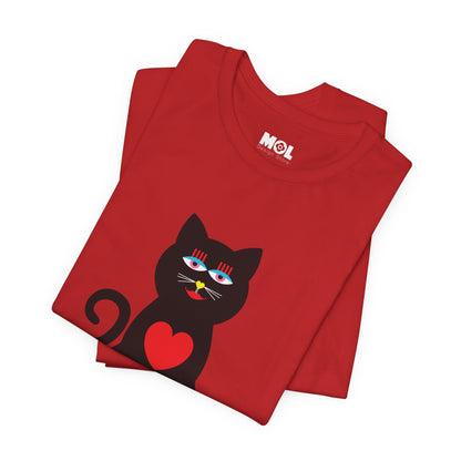 Unisex-T-Shirt – Design: Katzenliebe