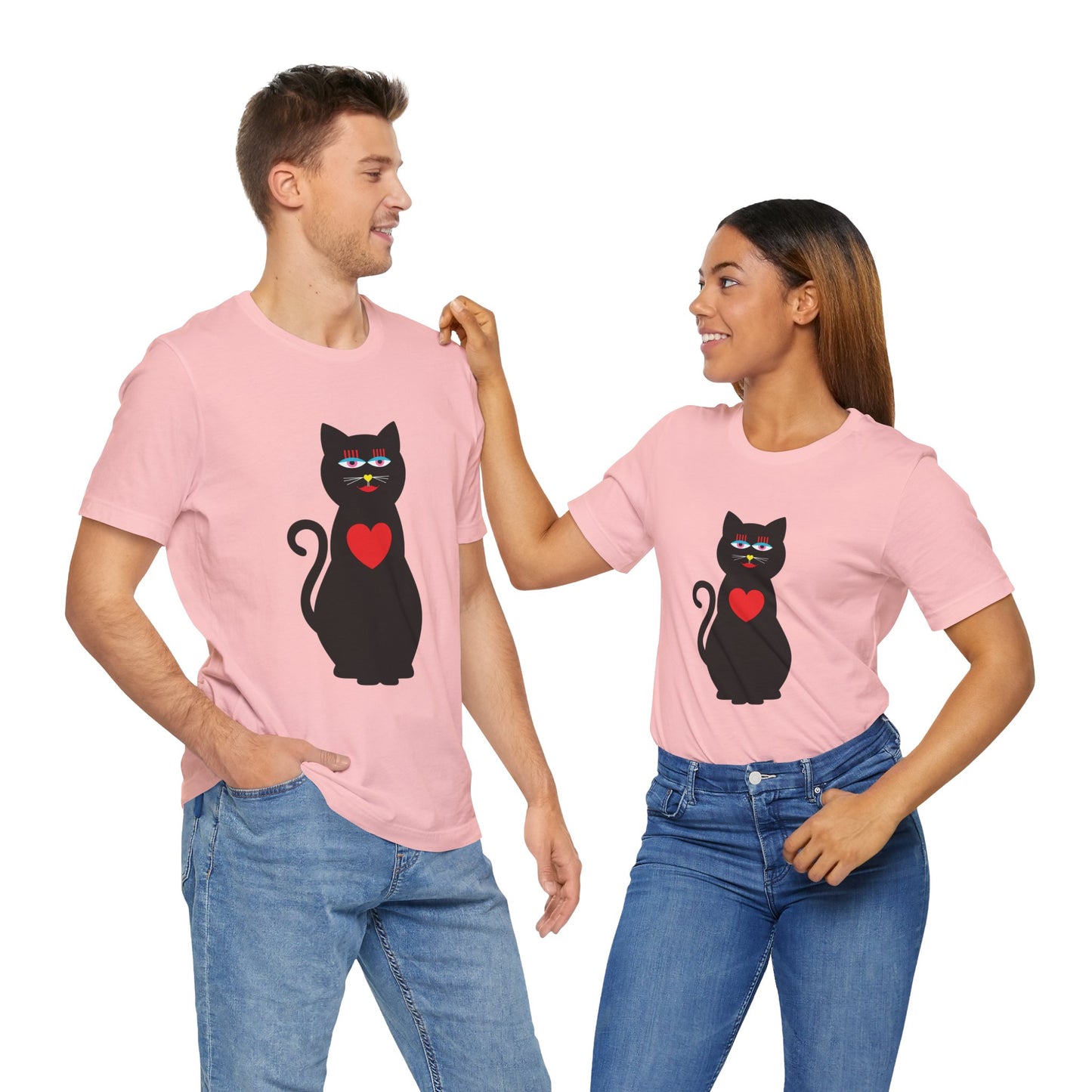 Unisex-T-Shirt – Design: Katzenliebe