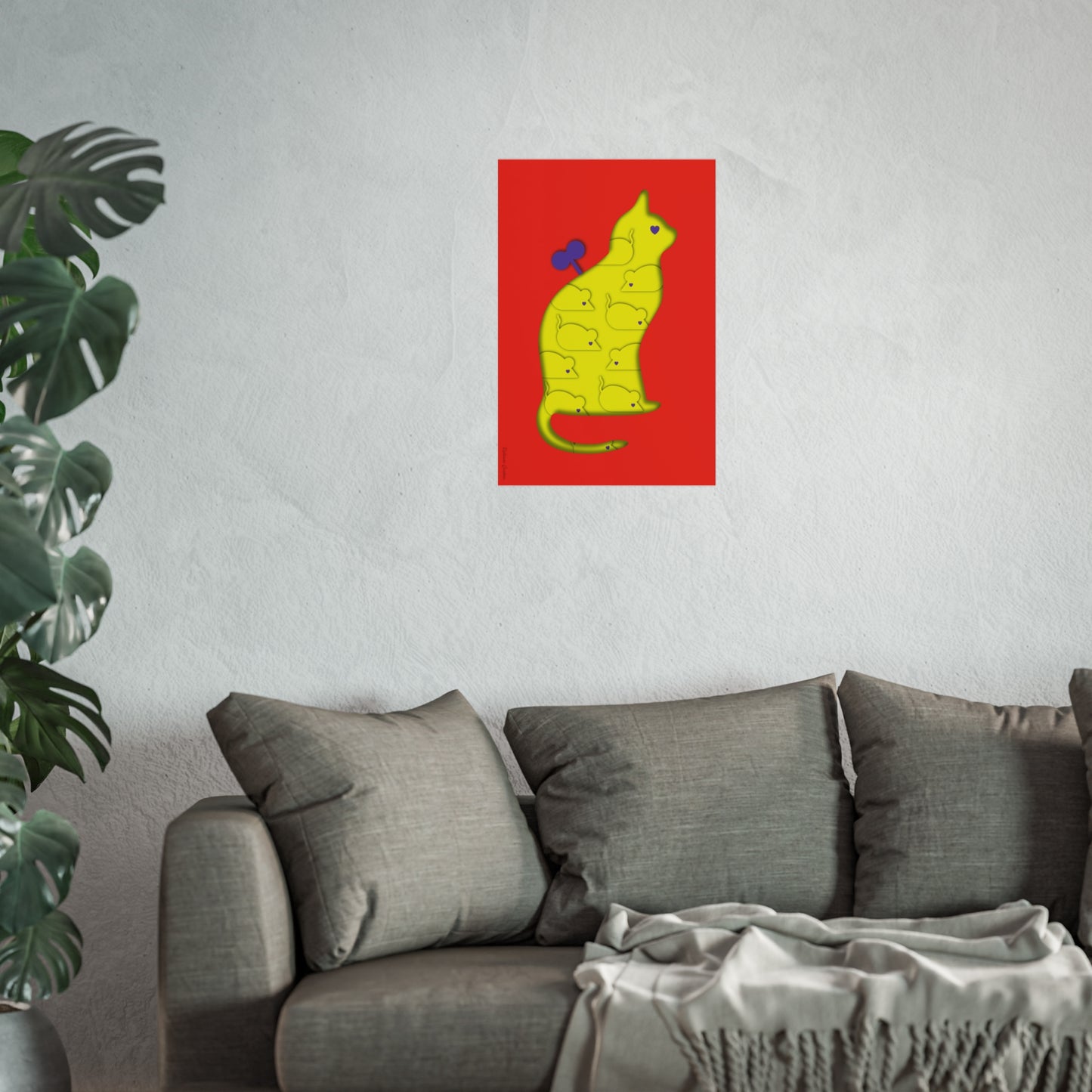 Giclée Fine Art Print  - Coexistence red lemon