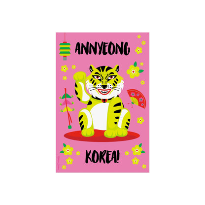 Impresión Giclée Fine Art - Anyeong Corea - Lucky Tiger 