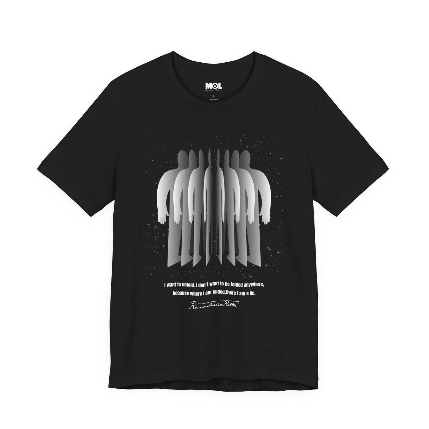 Unisex-T-Shirt - Design Unfold Rilke