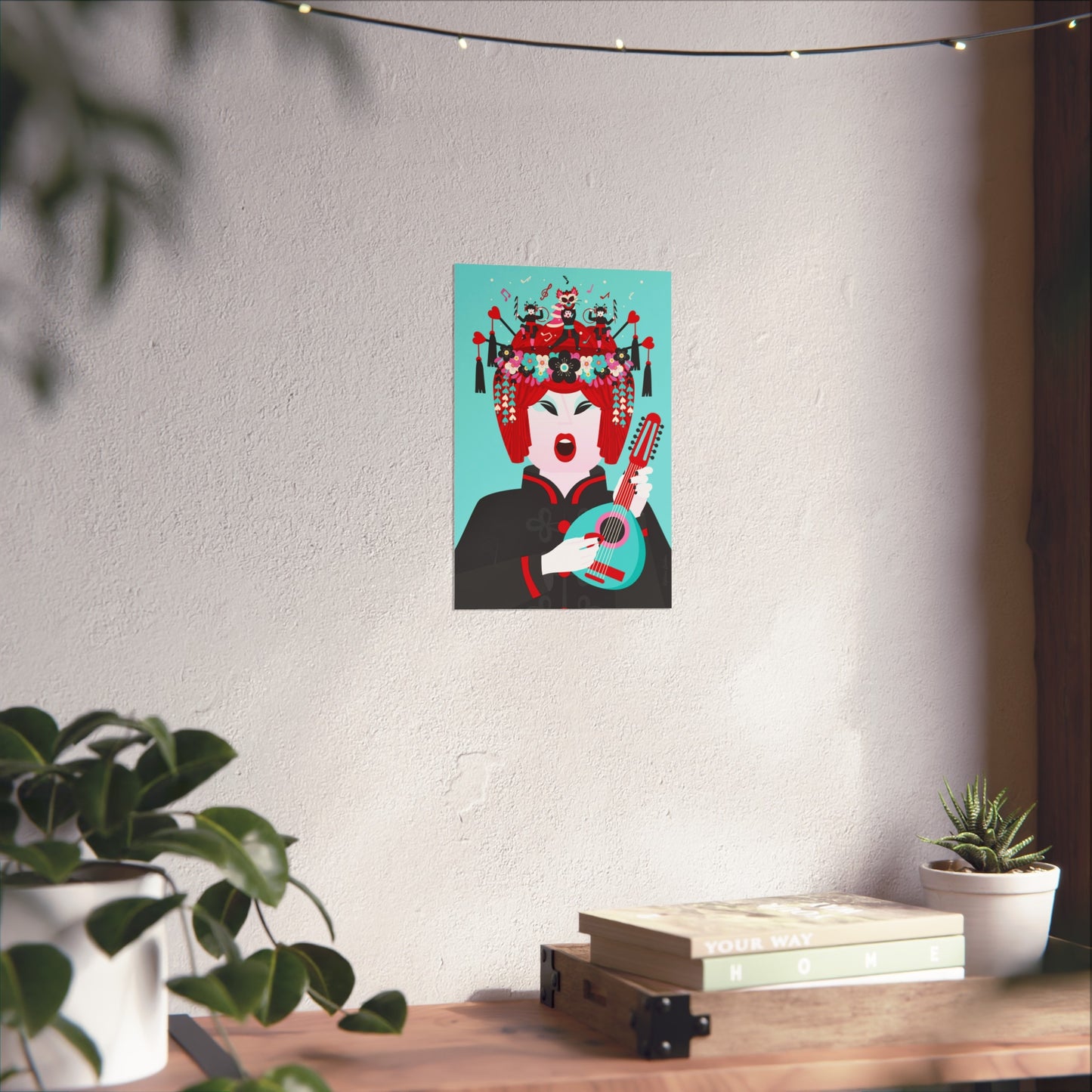 Giclée Fine Art Print  - Beijing Opera Art - The Mandolin Player