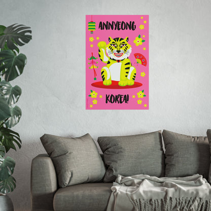 Impresión Giclée Fine Art - Anyeong Corea - Lucky Tiger 