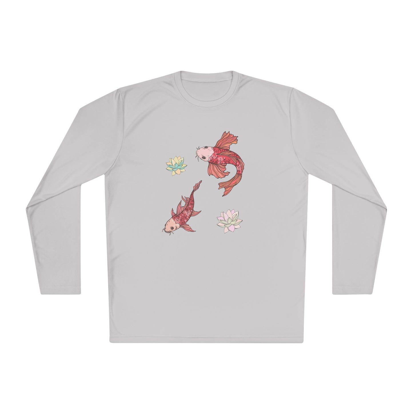 Unisex Lightweight Long Sleeve Tee Vplants - Koi