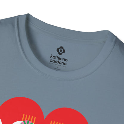 Peace & Love Heartfelt Unisex Softstyle T-Shirt
