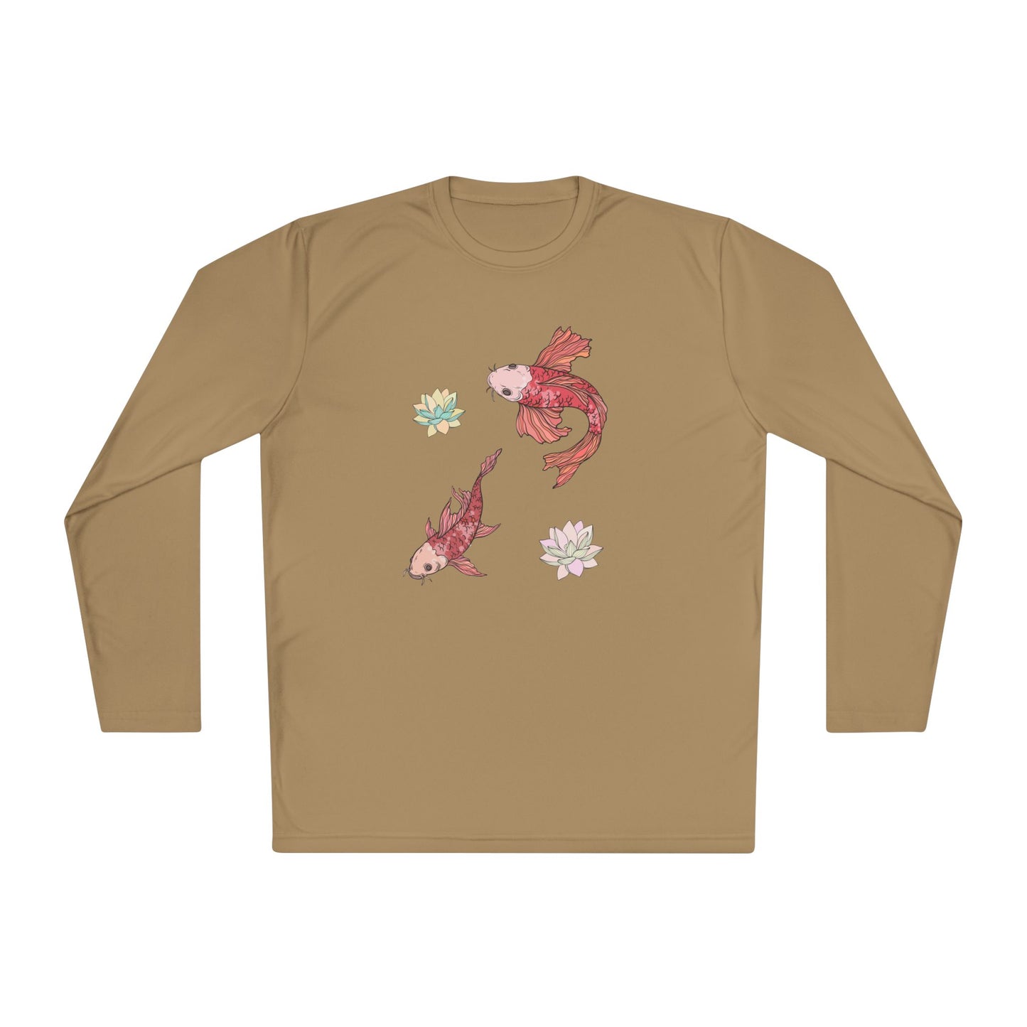 Unisex Lightweight Long Sleeve Tee Vplants - Koi