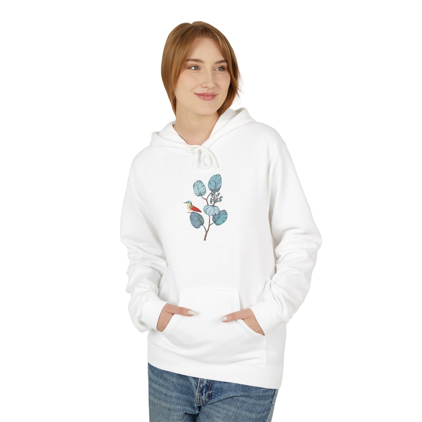 Unisex Midweight Softstyle Fleece Hoodie Vplants - Bird