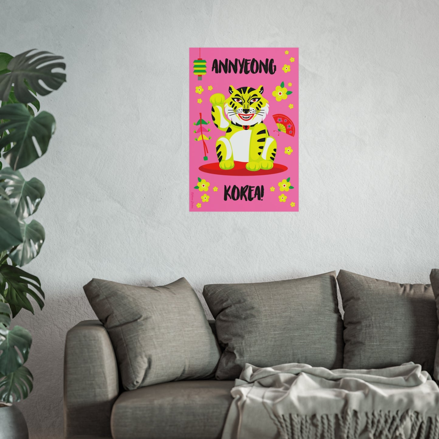 Impresión Giclée Fine Art - Anyeong Corea - Lucky Tiger 