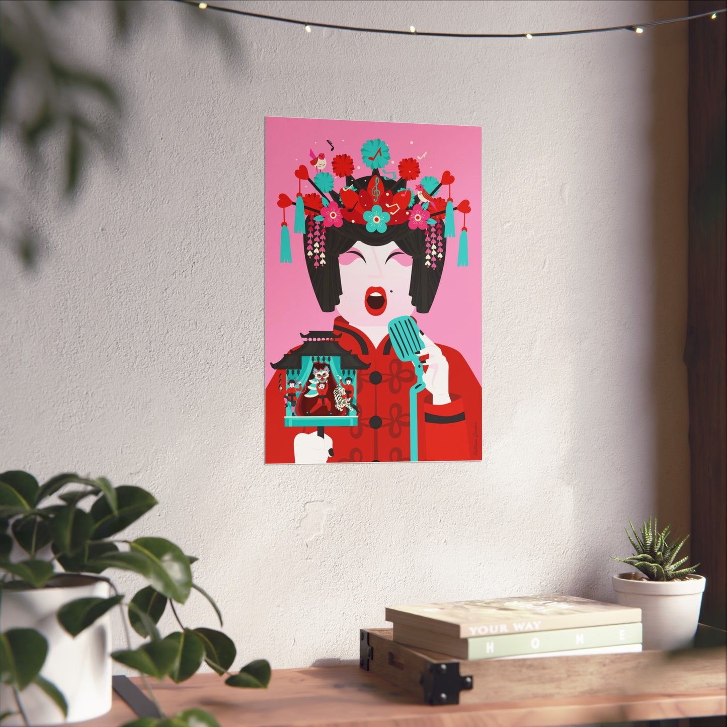 Giclée-Kunstdruck – Peking-Opernkunst – Der Sänger 