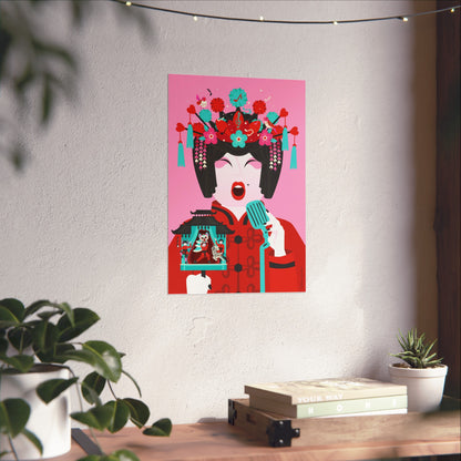 Giclée-Kunstdruck – Peking-Opernkunst – Der Sänger 