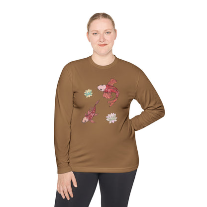 Unisex Lightweight Long Sleeve Tee Vplants - Koi