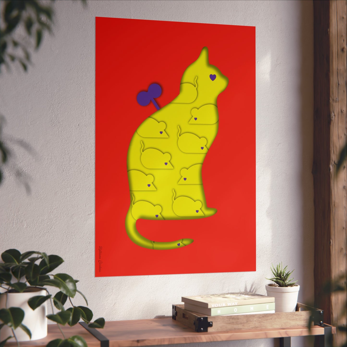 Giclée Fine Art Print  - Coexistence red lemon