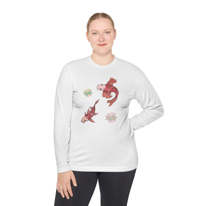 Unisex Lightweight Long Sleeve Tee Vplants - Koi
