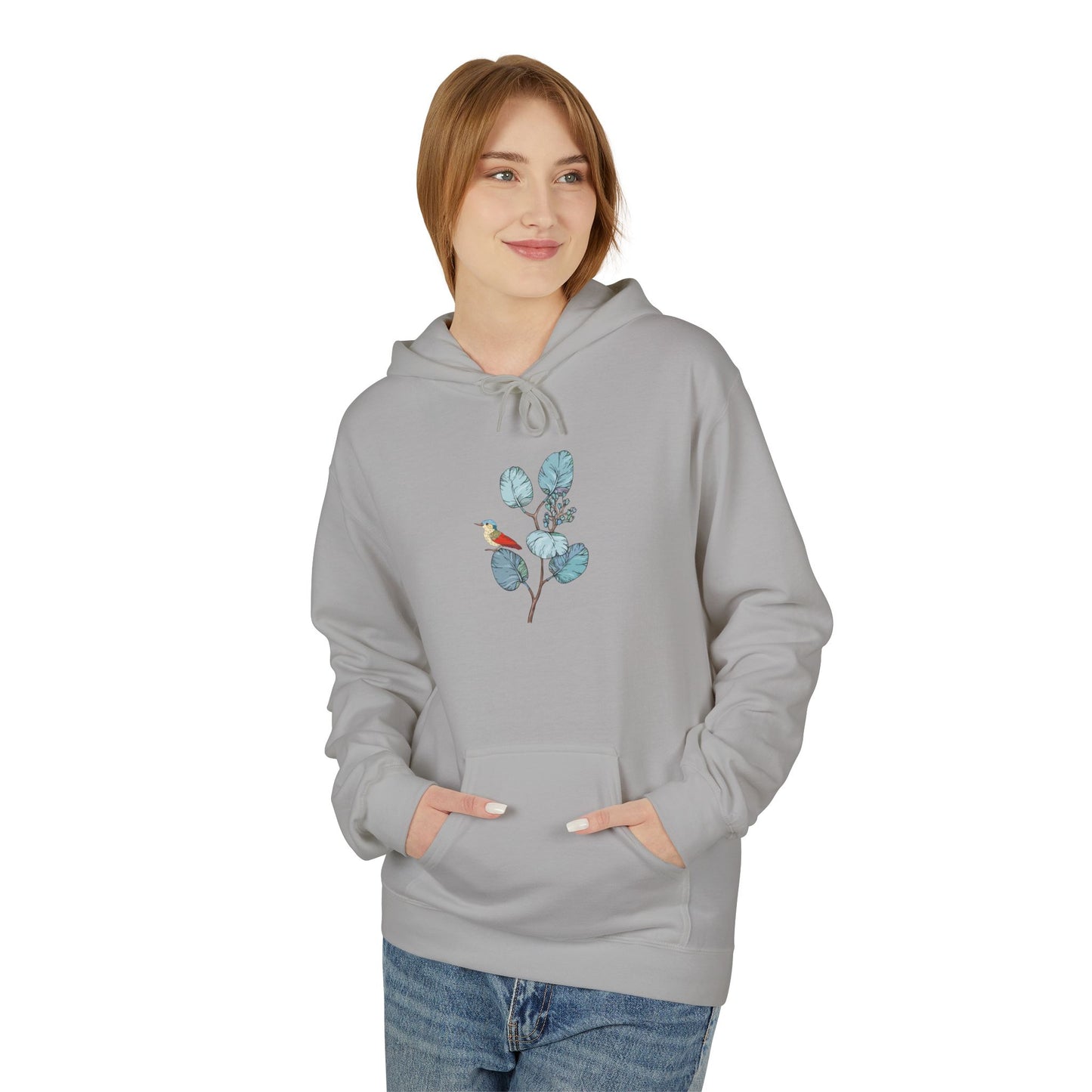 Unisex Midweight Softstyle Fleece Hoodie Vplants - Bird
