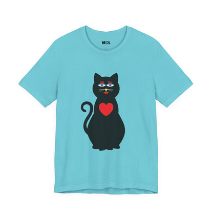 Unisex-T-Shirt – Design: Katzenliebe