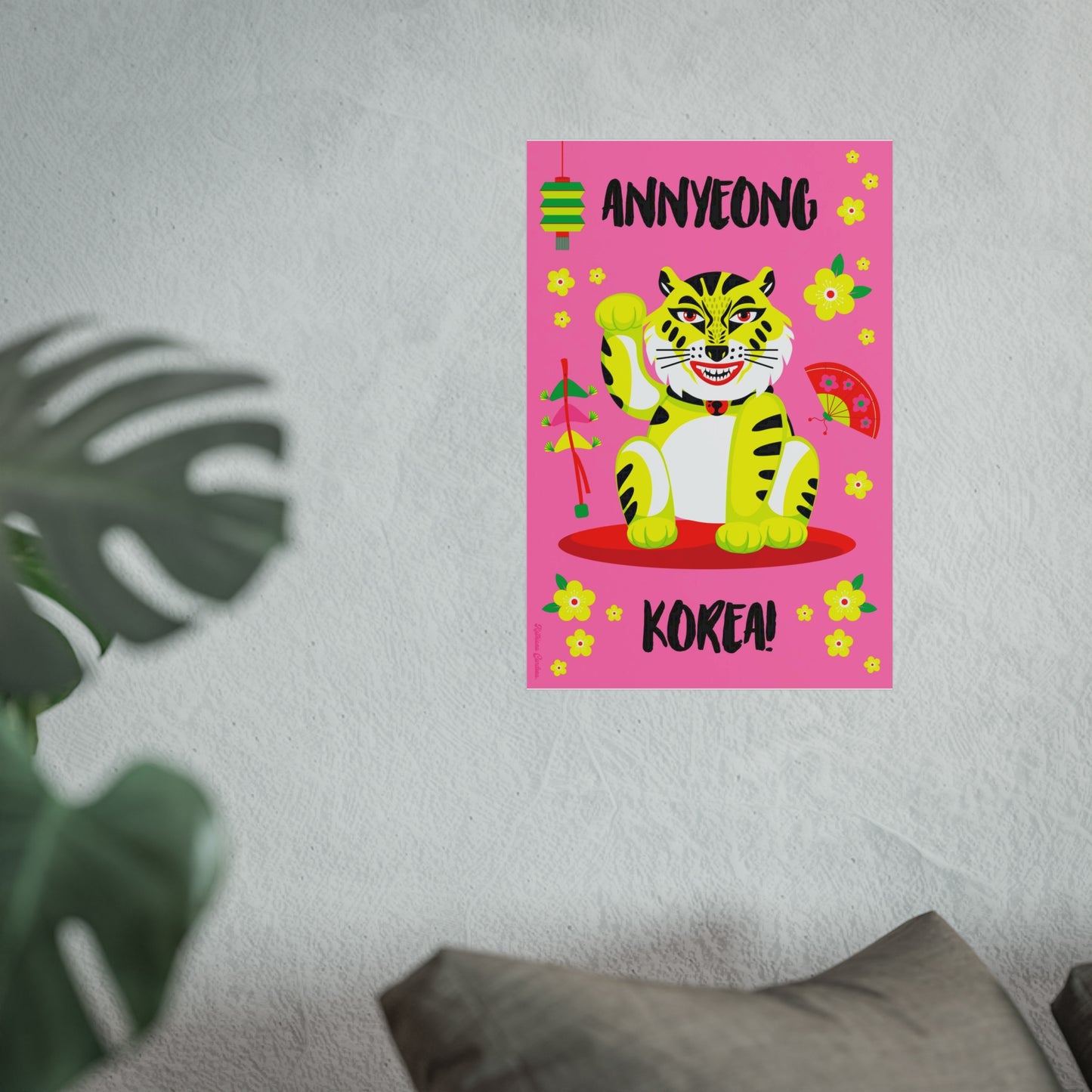 Impresión Giclée Fine Art - Anyeong Corea - Lucky Tiger 