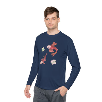 Unisex Lightweight Long Sleeve Tee Vplants - Koi