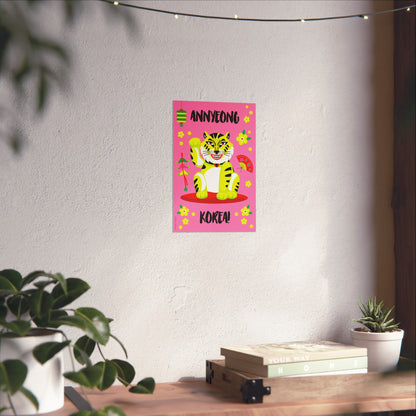 Impresión Giclée Fine Art - Anyeong Corea - Lucky Tiger 