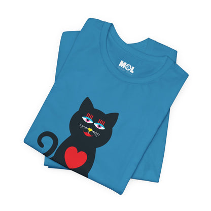 Unisex-T-Shirt – Design: Katzenliebe