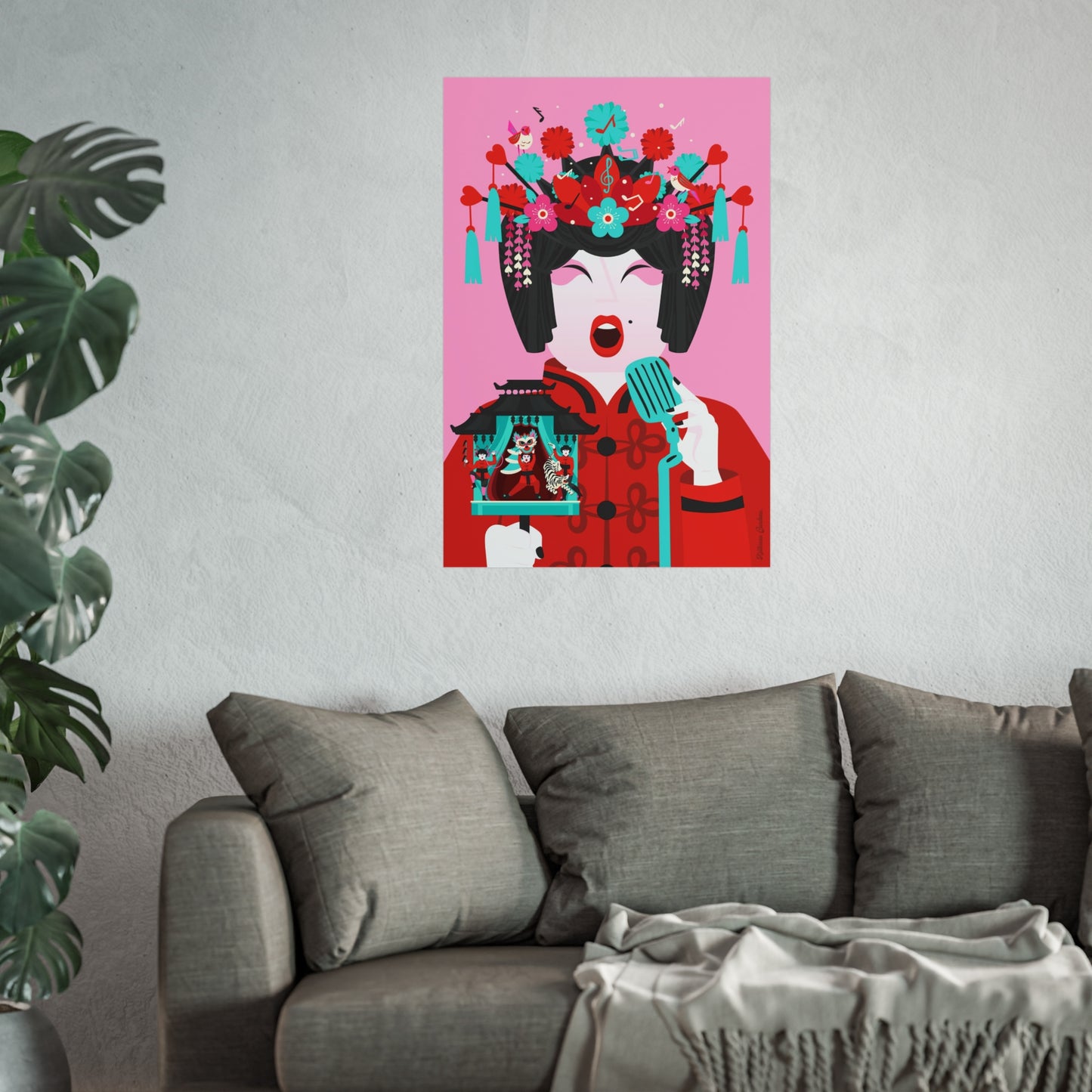 Giclée-Kunstdruck – Peking-Opernkunst – Der Sänger 