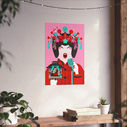 Giclée-Kunstdruck – Peking-Opernkunst – Der Sänger 