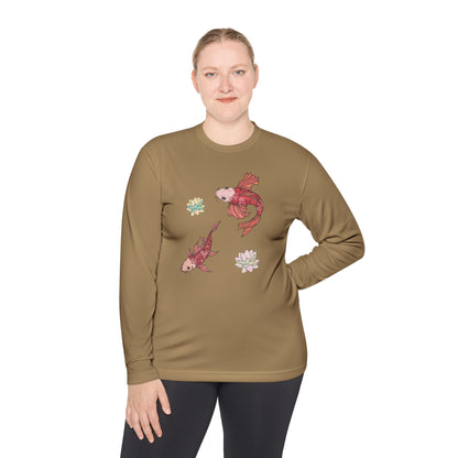 Unisex Lightweight Long Sleeve Tee Vplants - Koi
