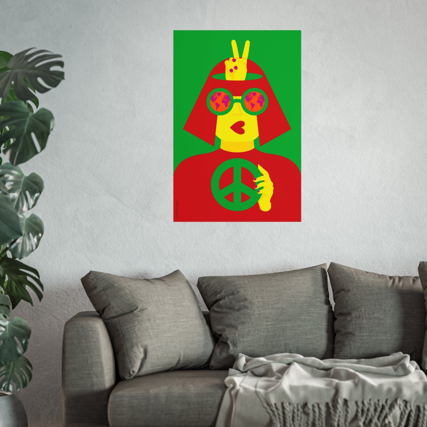 Giclée-Kunstdruck – Frieden für die Welt 