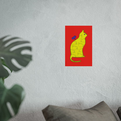 Giclée Fine Art Print  - Coexistence red lemon