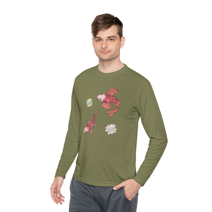 Unisex Lightweight Long Sleeve Tee Vplants - Koi