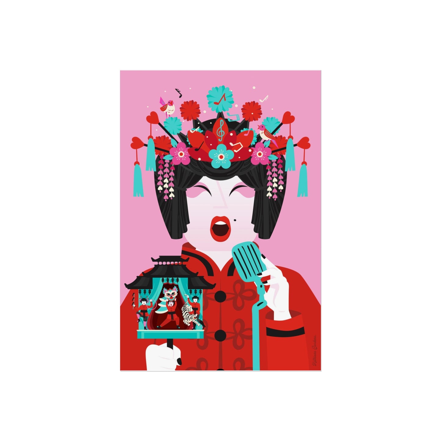 Giclée-Kunstdruck – Peking-Opernkunst – Der Sänger 