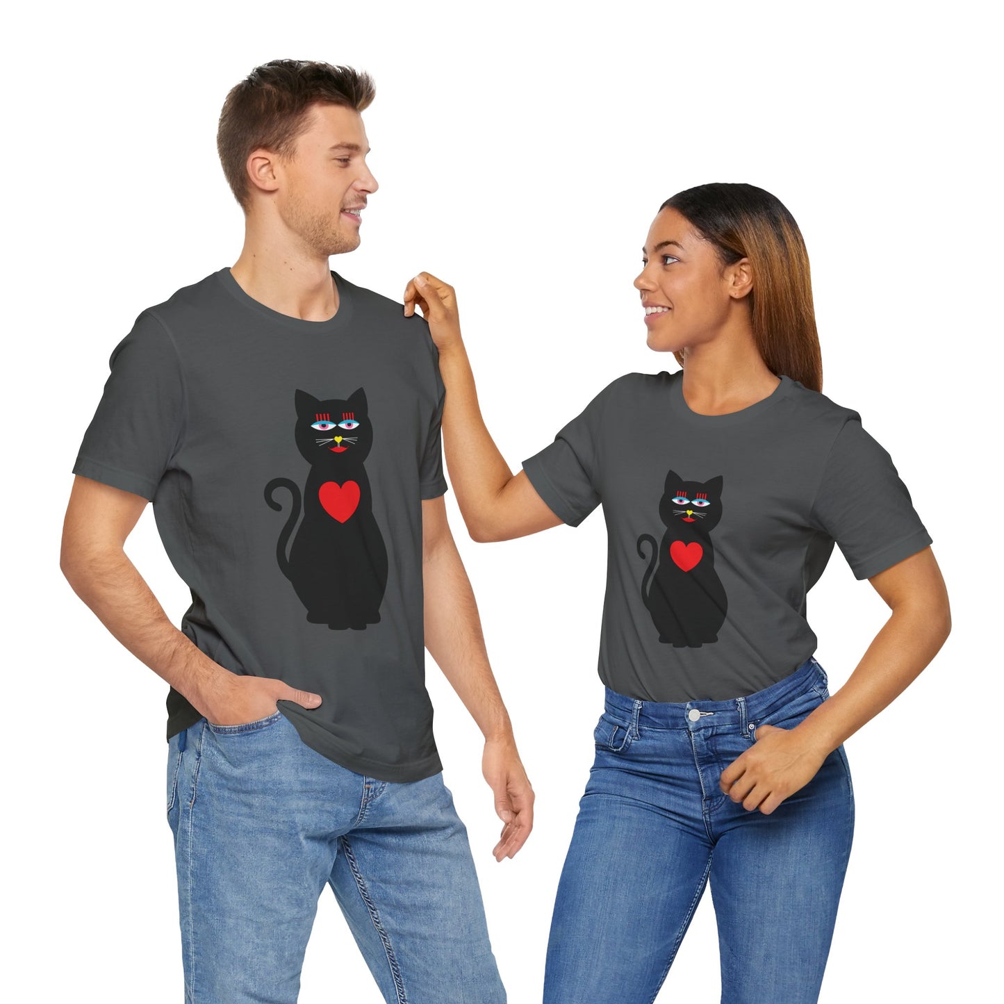 Unisex-T-Shirt – Design: Katzenliebe