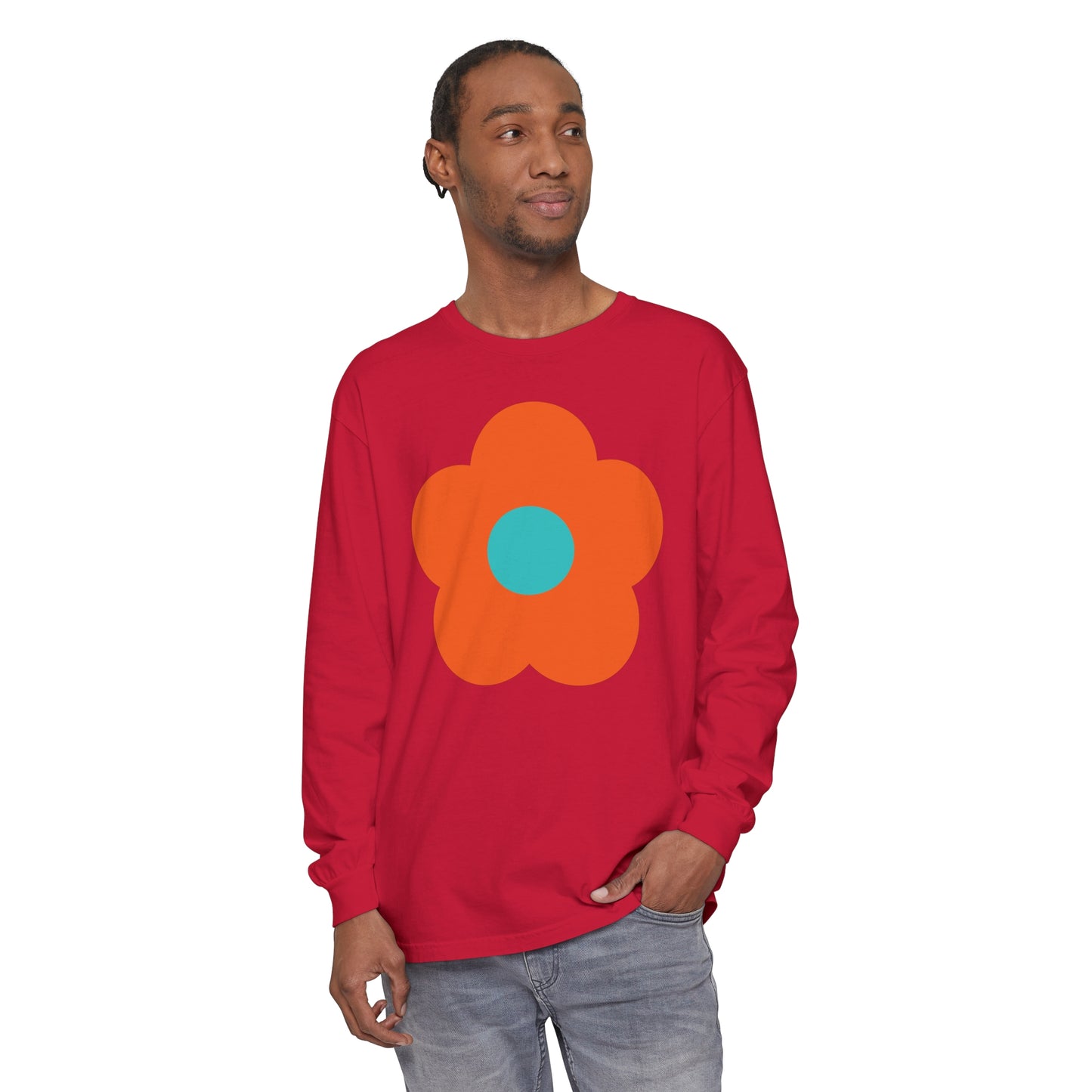 Unisex Garment-dyed Long Sleeve T-Shirt assorted images and colors!