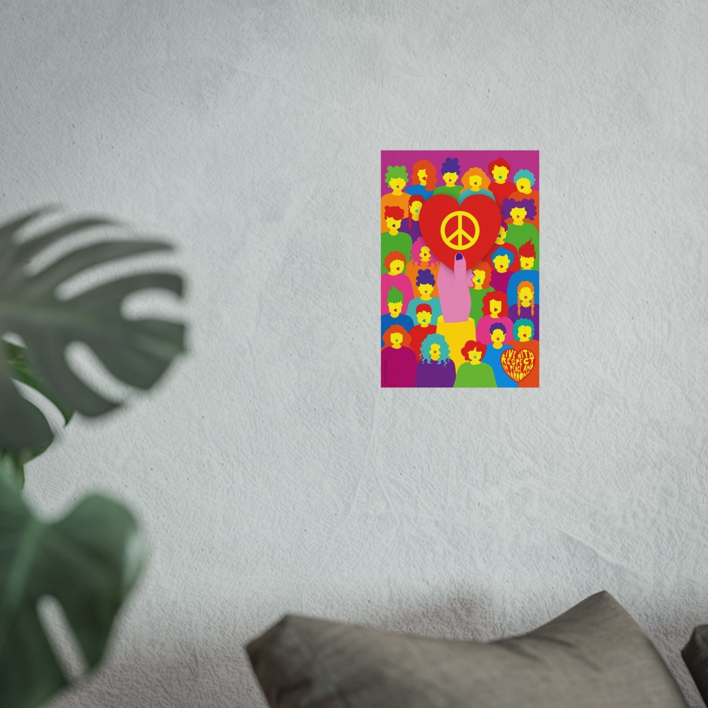Giclée Fine Art Print  - Live with Peace & Love