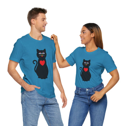 Unisex-T-Shirt – Design: Katzenliebe