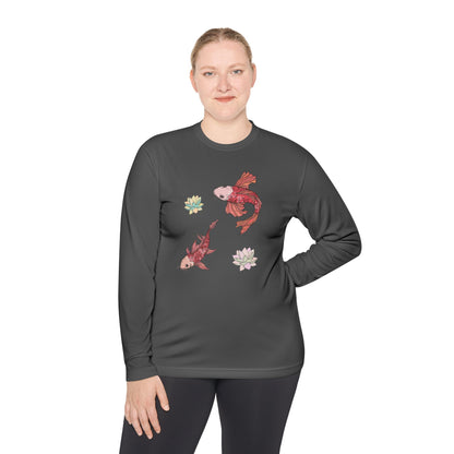 Unisex Lightweight Long Sleeve Tee Vplants - Koi