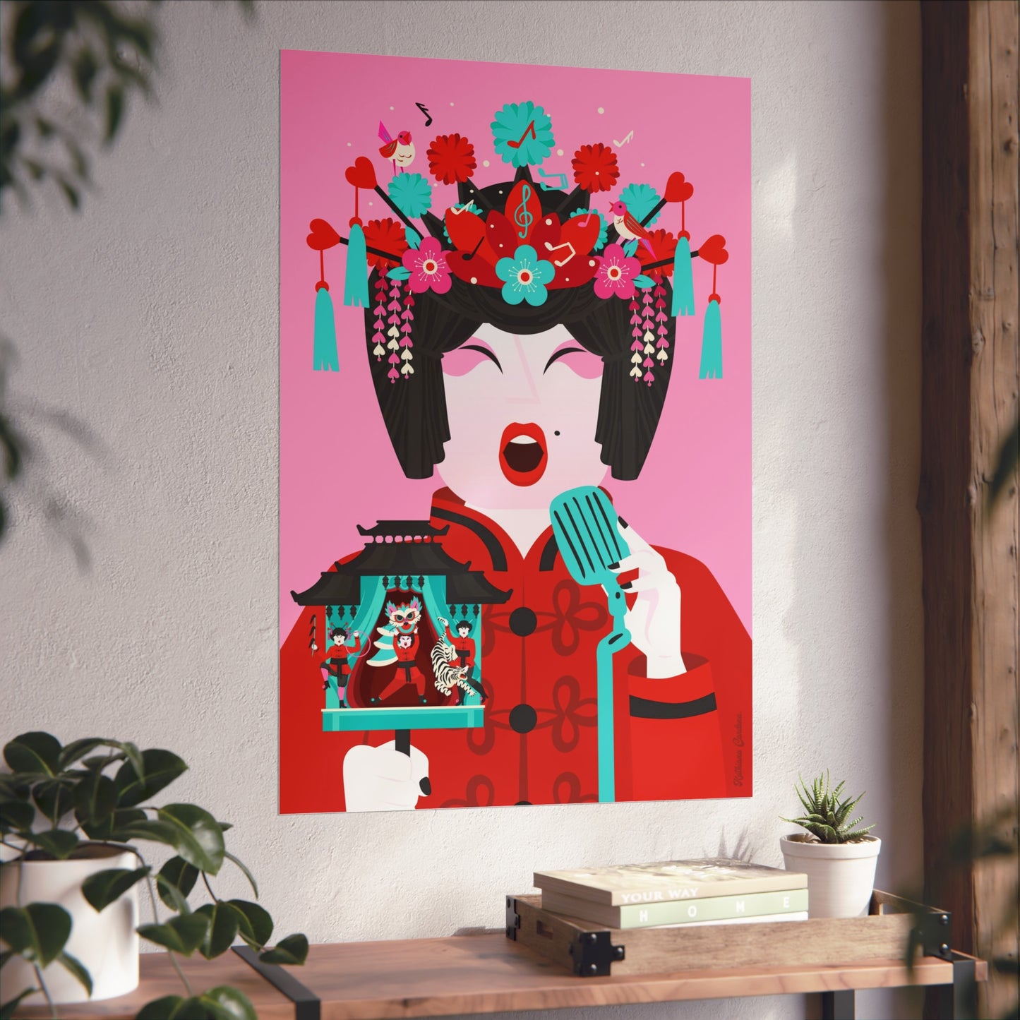 Giclée-Kunstdruck – Peking-Opernkunst – Der Sänger 