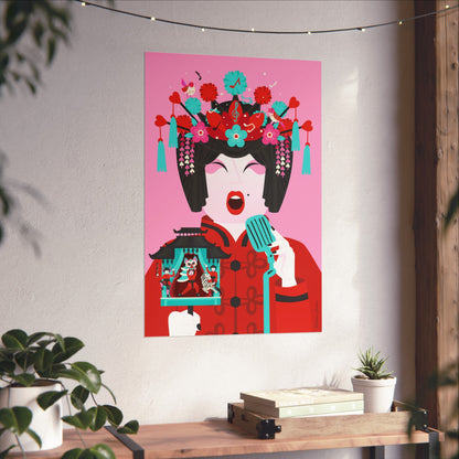 Giclée-Kunstdruck – Peking-Opernkunst – Der Sänger 
