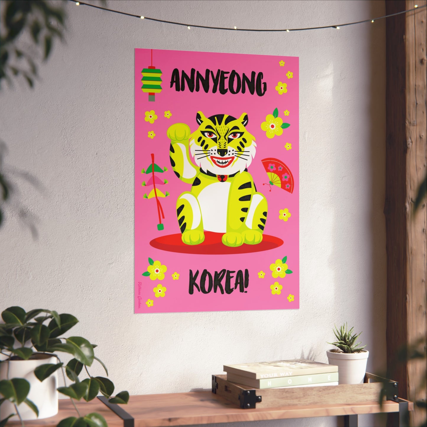 Impresión Giclée Fine Art - Anyeong Corea - Lucky Tiger 