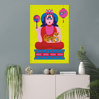 Giclée Fine Art Print -  Anyeong Korea - Buddha Statue, Seokguram Grotto