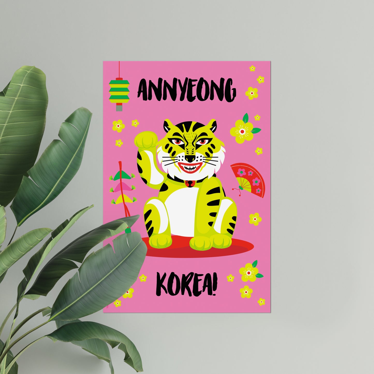 Giclée Fine Art Print - Anyeong Korea Lucky Tiger