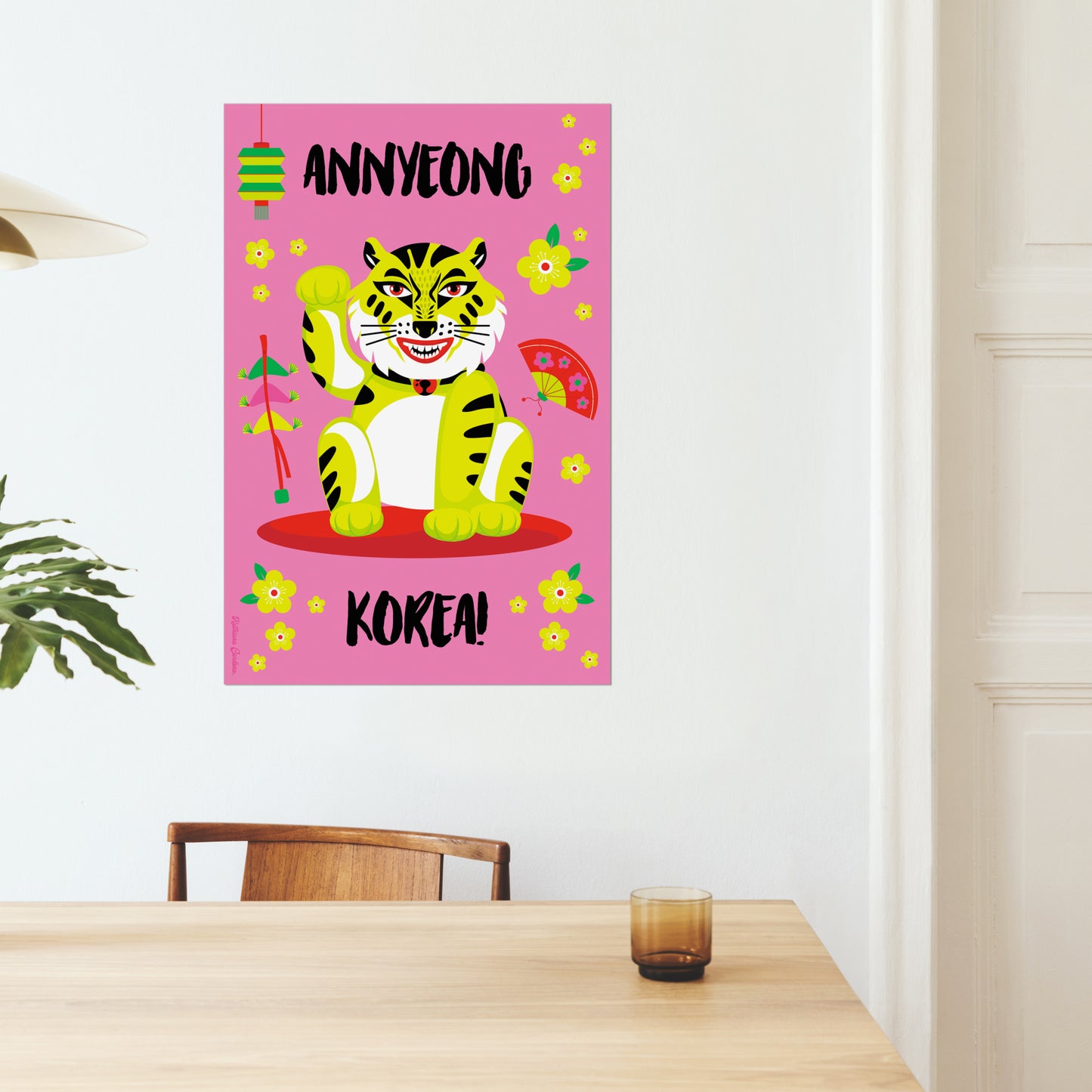 Giclée Fine Art Print - Anyeong Korea Lucky Tiger