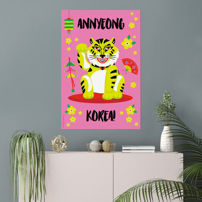 Giclée Fine Art Print - Anyeong Korea Lucky Tiger