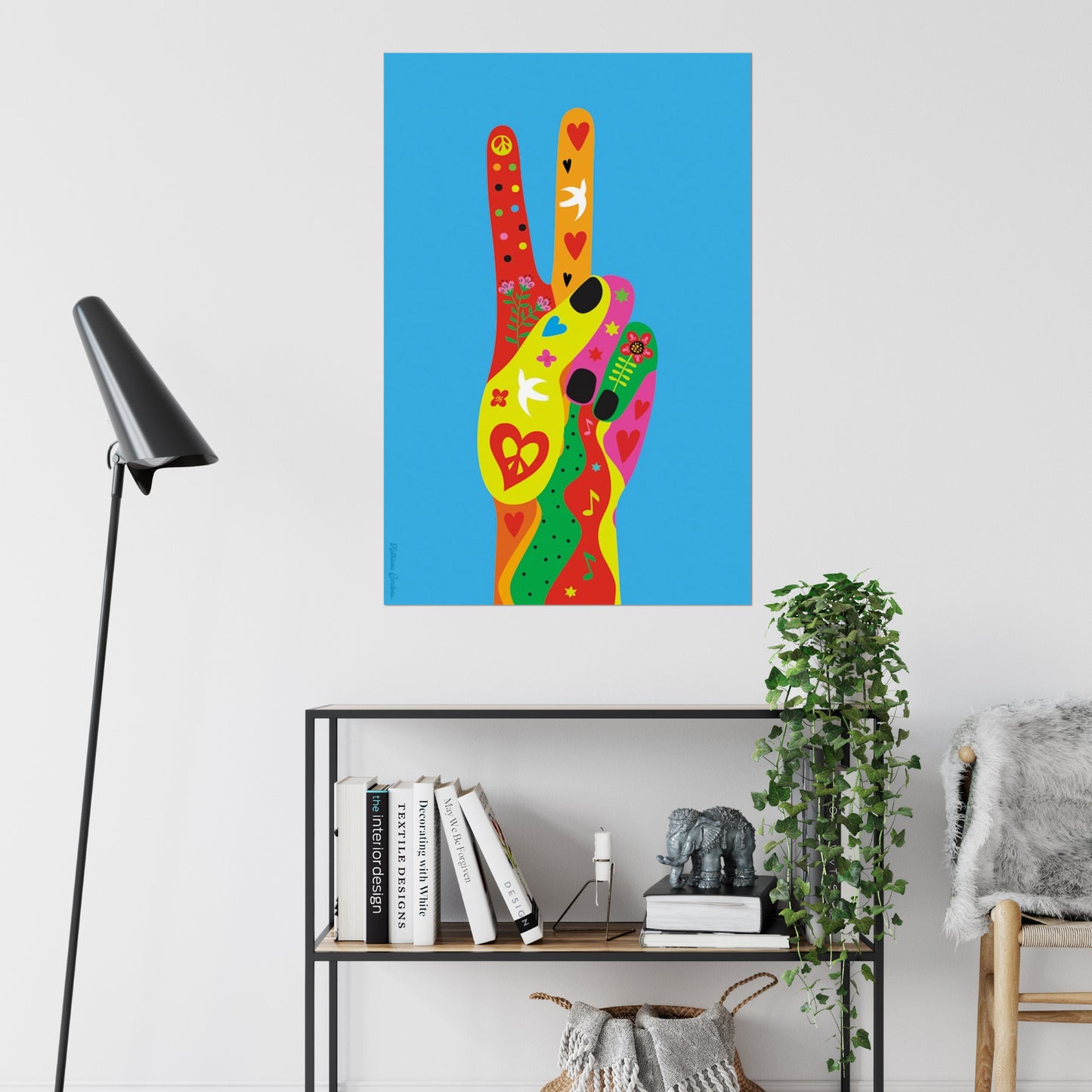 Impresión de bellas artes Giclée - Paz de la mano 