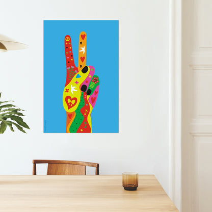 Impresión de bellas artes Giclée - Paz de la mano 