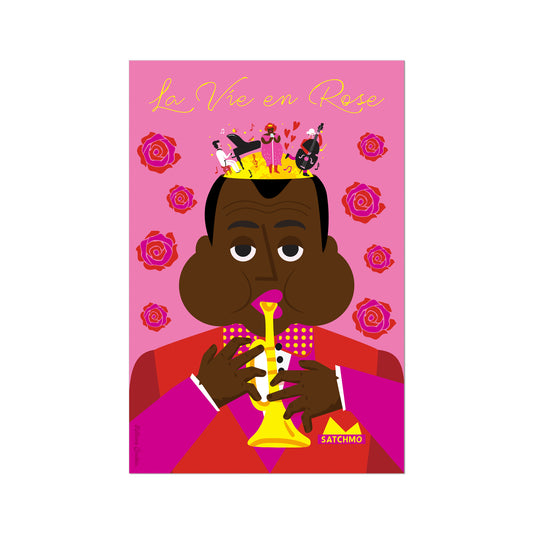 Impresión Giclée Fine Art - Louis Armstrong... Shatmo, La Vie en Rose 