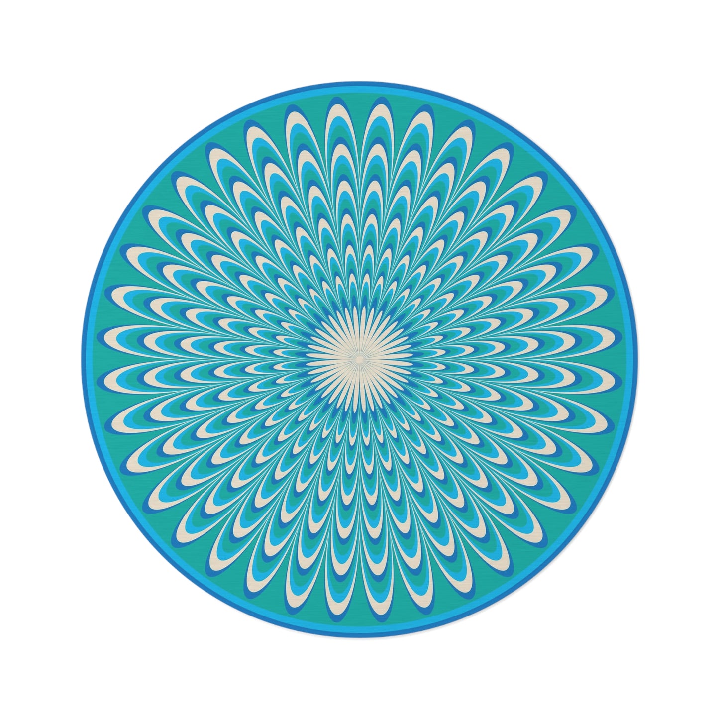 Round Rug Optical blue
