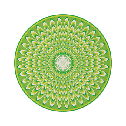 Round Rug Optical green